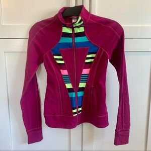 Ivivva full zip jacket size 12 stripe